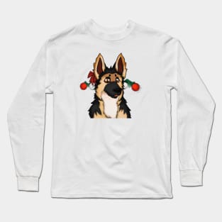 Cute German Shepherd Drawing Long Sleeve T-Shirt